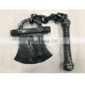 Decorative PU Axe with Chain and Handle for Halloween, Carnival, Opera and Party