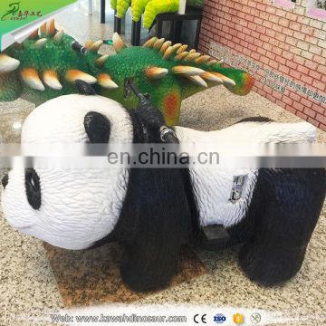 KAWAH Amusement park animal rides life-size panda ride kiddies on cars