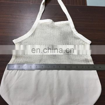 Reusable cotton mesh grocery shopping bag