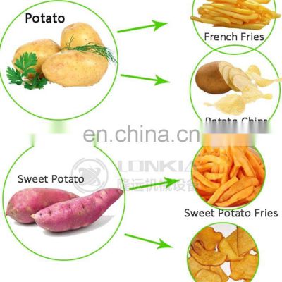 Special offer Full orsemi automatic fried potato chips production line  french fries production line potato chips making machine