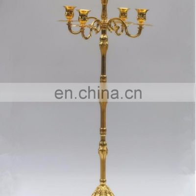 tall gold plated handmade center flower bowl candelabra