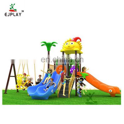 Kids Outdoor Play Areas Commercial Outdoor Playground Equipment Plastic Slide And Swing Set