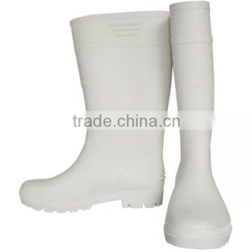white pvc rain boot for food industry