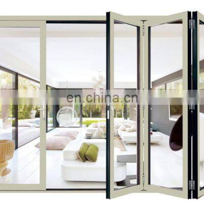 Heat Insulation patio aluminium glazed folding doors accordion doors