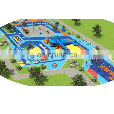 Customized Amusement park Equipment Stainless Steel Slide Combines PE Outdoor Playground