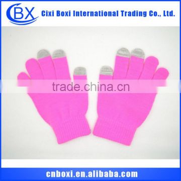 2014 Continued hot custom soft China wholesale acrylic glove,touch screen gloves for girls