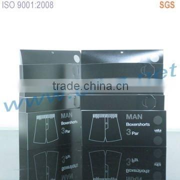 2014 new style underwear packaging made by PET/PP/PVC