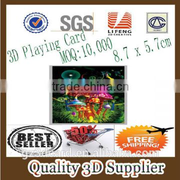 Guangzhou Lifeng 2014 Newest Customized 3D lenticular waterproofing playing cards