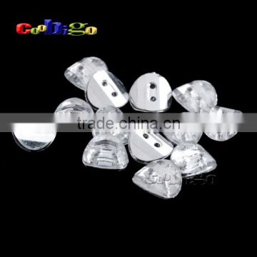 20L(12.5mm) Acrylic Sewing Rhinestone Arched Button For Apparel Accessories #FLN018-20L(06)