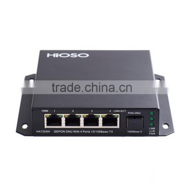 4 Ports Industiral EPON/GEPON 4FE ONU with Metal Housing/Casing
