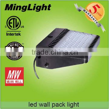 2016 new design outdoor wall light 120w ETL DLC led wall pack light with Samsung chips