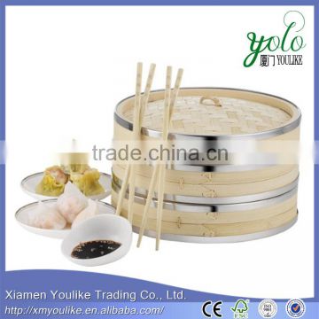 10 Inch 2 Tier Premium Bamboo Steamer with Stainless Steel Banding                        
                                                Quality Choice