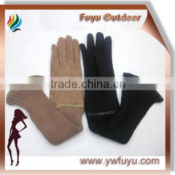 wool knitting fashion long hand gloves