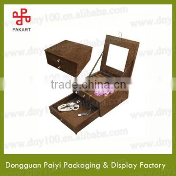 Countertop wholesale fancy design jewelry box with mirror
