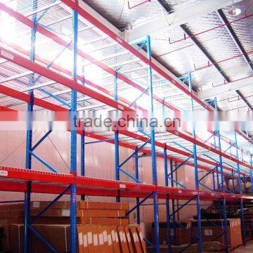 heavy duty wire mesh deck pallet rack system