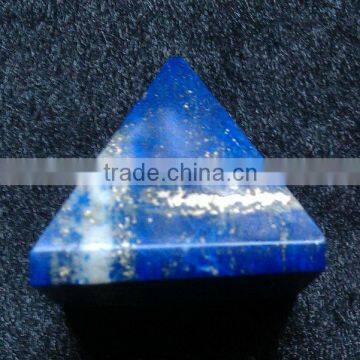 Different semi-precoius gemstones lapis lazuli pyramid for jewelry