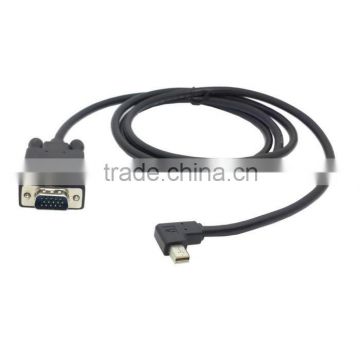 New squarely DP 90 D Mini DisplayPort to VGA RGB male to male Cable 1.5 M black