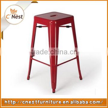 Galvanized Stackable Outdoor Cafeteria Stool
