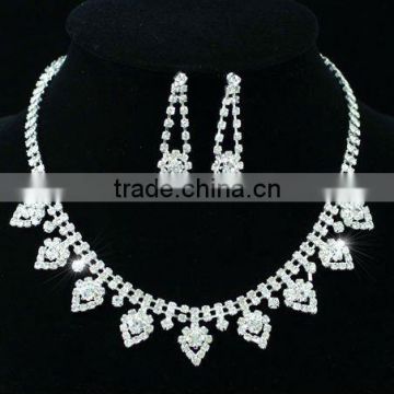 Bridal Crystal Rhinestone Wedding Necklace Earrings Set CS1159
