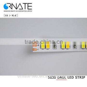 High Lumin new design 24v smd5630 120leds dual white led strip