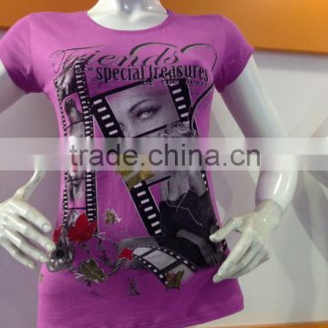 Fashion Cheap Women's Costum Printed T-shirt Turkish manufacturer