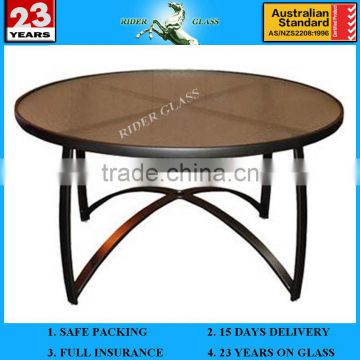 3-19mm Tempered Glass Top Round Dining Glass Table