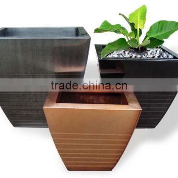 High quality best selling eco friendly Rectangular Zinc flower vase from Viet Nam
