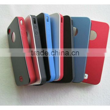 The new styles silicone phone cover with aluminum plate