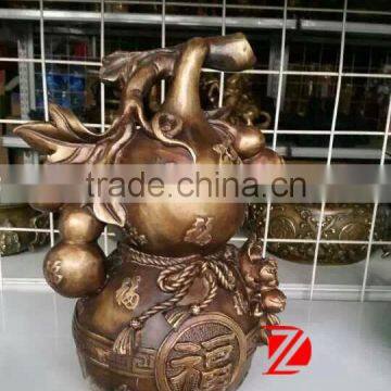 Indoor mascot statue bronze calabash statue for home decoration