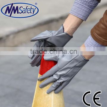 NMSAFETY grey nitrile impregnated gloves