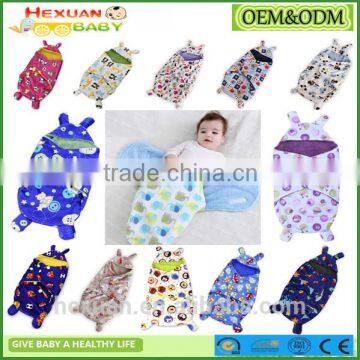 OEM factory or stocked designs fleece Swaddle Baby Blanket