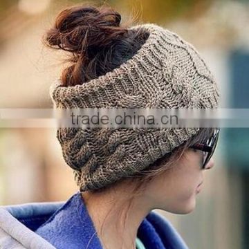 Woman Hot Sale Knit Braided Headband, Woman Knit Wide Headband Elastic Wide Headbands