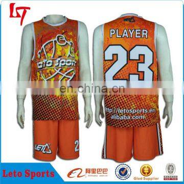 100% polyester mesh cheap custom sublimation youth basketball uniform