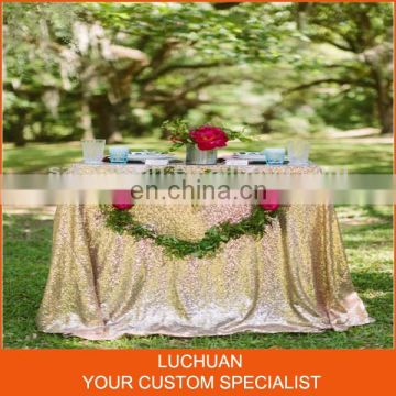 Delicate Gold Sequins Custom Made Size Wholesale Tablecloth