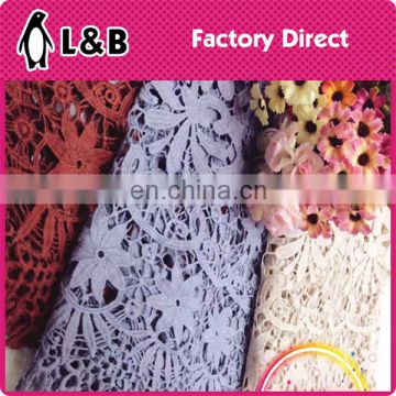 2017 wholesale popular embroidery chemical lace fabric