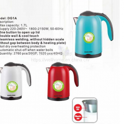 high quality 1.8L stainless steel SUS 304 Electric kettle (Wechat:13510231336)