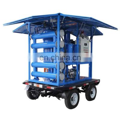 Trailer Mobile Transformer Oil Cleaning Machine 3000LPH Insulating Oil Reclaiming System