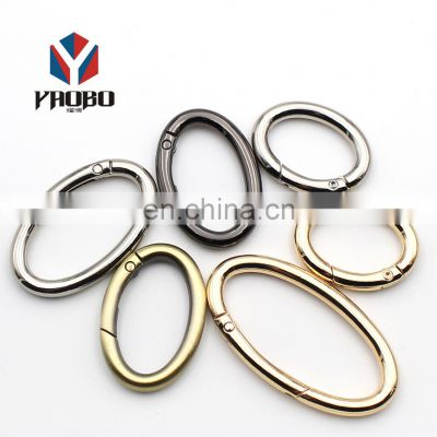 Luggage Hand Bag Hardware Accessories Oval Hook Open Ring Buckle Opening Spring Oval Ring