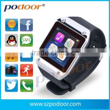 bluetooth vibrating wrist watch wearable Podoor PW305 phone watch wrist watch Alibaba bluetooth true waterproof watch phone