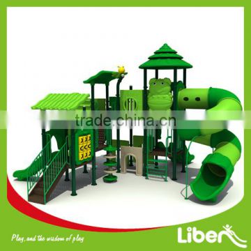 Woods Series Children cheap outdoor plastic playhouse with slide LE.SL.007