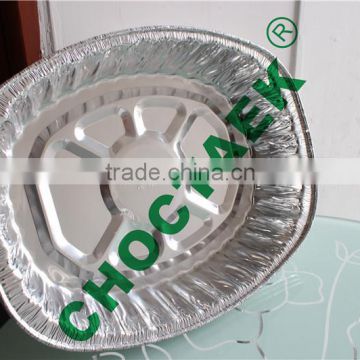 Disposable aluminum foil food roasting tray