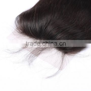 Brazilian Lace Closure 6a Unprocess Virgin Hair Brazilian Body Wave Closure Free Part Style Lace Closure(4x4) Natural Black