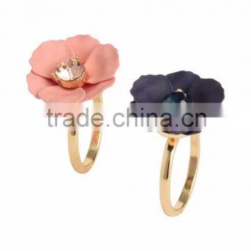 fashion jewelry 2016 sets shenzhen,rose gold ring jewelry women with black zircon stones,rings jewelry women flower wedding