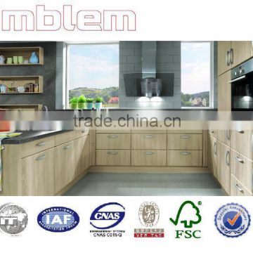 Amblem modern grainwood melamine kitchen cabinets(1 year warranty)