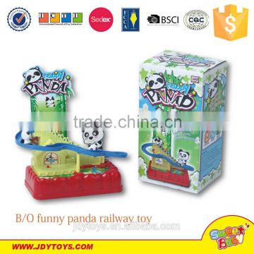 Hot sale Chenghai toy cartoon plastic battery operate panda animal railway toy for kids