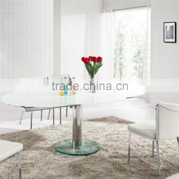 L819 Modern China Dining Tables Glass Top Tables