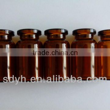 7ml amber tubular glass vial