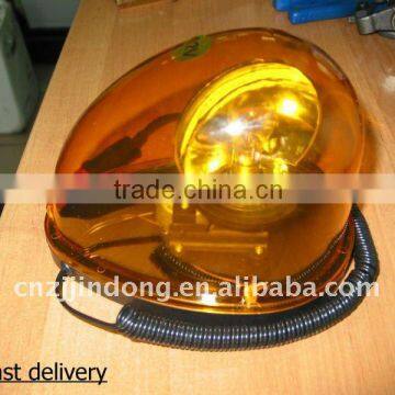 100% hot selling Amber Yellow Revolving Warning Light Magnetic Base 12V