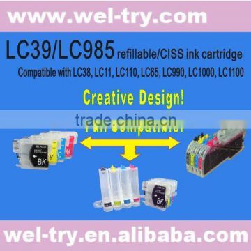 Compatible/refill cartridge/CISS for brother DCP-J125,J315W,J515W,J715W; MFC-J220,J265W,J270W,J410,J410W,J415W,J615W,J630W