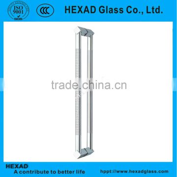 HEXAD Stainless Steel Square Tempered Glass Door Handle